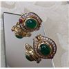 Image 1 : Emerald, Diamond and Ruby Earrings