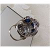 Image 3 : Triple Halo Sapphire and Diamond Ring