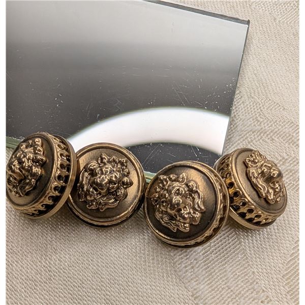 Vintage Lion's Head chain link cufflinks