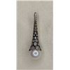 Image 1 : John Hardy (stamped) Sterling Silver Pearl and Diamond drop pendant
