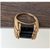 10k Yellow Gold Onyx (?) Spinner Ring