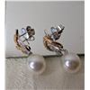 Mikimoto White Pearl Dangle Earrings 18k gold
