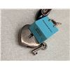 Image 3 : Tiffany and Co set of three charms - padlock heart with key, blue enamel shopping bag and black enam