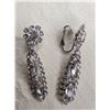 Sherman clip on crystal/rhinestone drop earrings