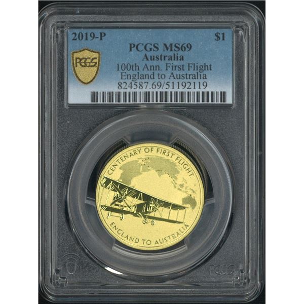 Australia, 2019-P, $1. PCGS MS69.