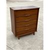 Image 1 : Lowered Mid Century Walnut Tallboy Dresser Approx: 36x18 & 42.25"T