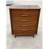 Image 2 : Lowered Mid Century Walnut Tallboy Dresser Approx: 36x18 & 42.25"T