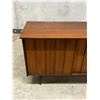 Image 7 : Mid Century Sliding Door Credenza / Sideboard - Approx: 69.75 x 19 & 32"T