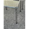 Image 3 : 2 Chrome & Smoked Glass Nesting Tables - Largest approx: 19.5 x 19.5 & 19"T