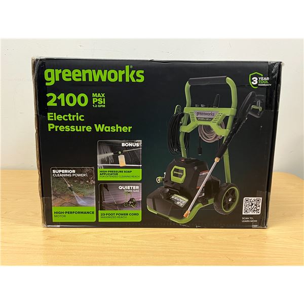 Greenworks 2100 PSI Electric Pressure Washer - looks new, see photos
