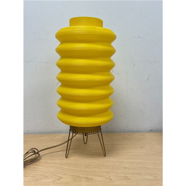 Original Mid Century Atomic Beehive Accordion Table Lamp - Works - Approx: 16.5"T 7.5"W