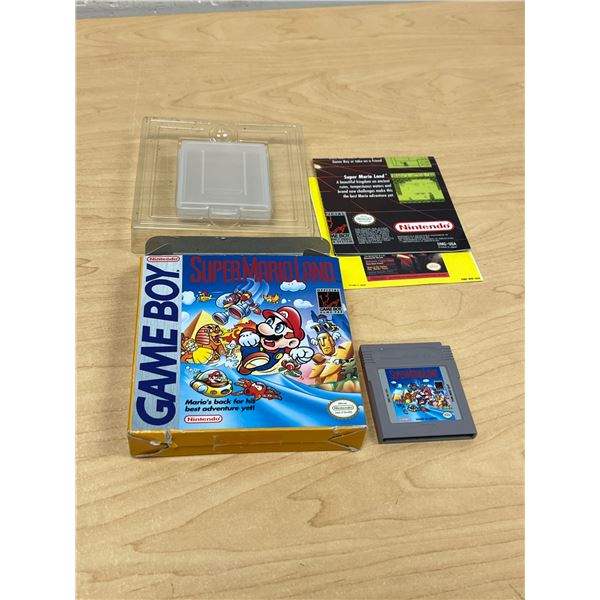 Nintendo Game Boy Super Mario Land Game With Box 7 Inserts, no manual Gameboy