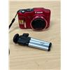 Image 1 : Red Canon HD Power Shot SX160IS Digital Camera With Tripod 16.0 Megapixel 16x optical zoom