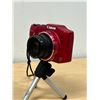 Image 3 : Red Canon HD Power Shot SX160IS Digital Camera With Tripod 16.0 Megapixel 16x optical zoom