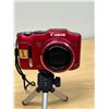 Image 9 : Red Canon HD Power Shot SX160IS Digital Camera With Tripod 16.0 Megapixel 16x optical zoom