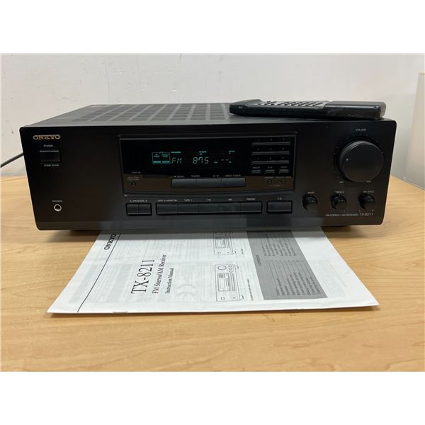Onkyo FM Stereo / AM Receiver TX-8211 with Remote & Manual