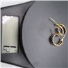 Image 2 : 14K two-tone gold earrings.  Very nice!  Marked 14K Isreal on post