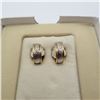 Image 3 : 14K two-tone gold earrings.  Very nice!  Marked 14K Isreal on post