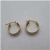 Image 5 : 14K two-tone gold earrings.  Very nice!  Marked 14K Isreal on post