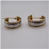 Image 6 : 14K two-tone gold earrings.  Very nice!  Marked 14K Isreal on post