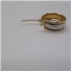 Image 7 : 14K two-tone gold earrings.  Very nice!  Marked 14K Isreal on post