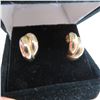 Image 2 : 10K yellow gold earrings.  Beautiful!  Marked 10K on post