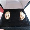 Image 3 : 10K yellow gold earrings.  Beautiful!  Marked 10K on post