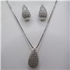 Image 1 : 925 silver necklace and earrings gift set.  Absolutely beautiful and ready to be a Christmas gift!