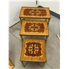 Image 4 : Vintage Italian Marquetry Nesting Tables - Largest approx: 12 x 20 & 17.25"T