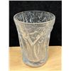 Image 2 : Amazing Large Frosted Glass Embossed Forest / Trees Vase 10.25"T & 7.5"W