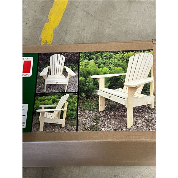 Upright Muskoka Chair to be assembled (Solid Pine)