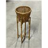 Image 1 : Bamboo / Wicker 2 Pc Plant Stand - approx: 28"T 12"W