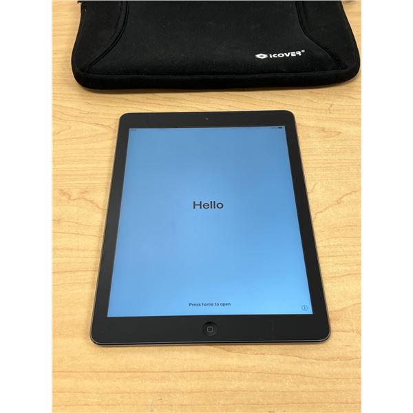 Apple iPad A1474 & Soft Case - not tested, see photos approx: 9.5 x 6.5"