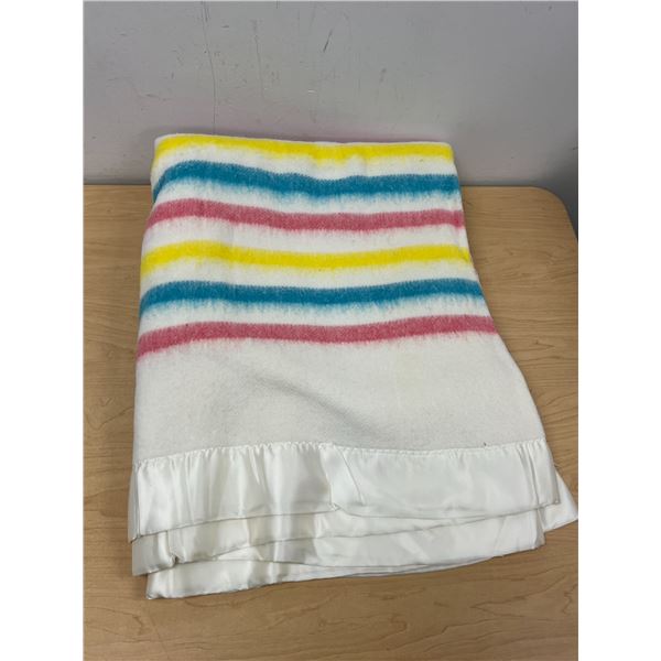 Vintage Candy Stripe Blanket - looks quite nice - Approx: 84x70"