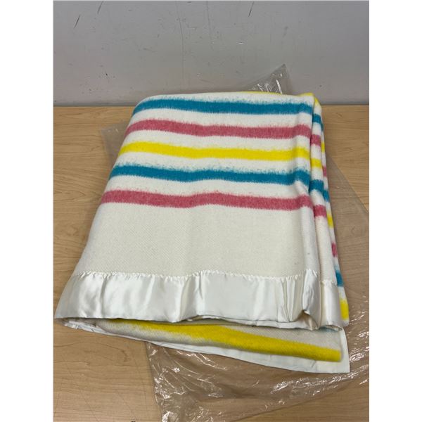 Vintage Candy Stripe Blanket - looks quite nice - Approx: 84x70"