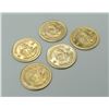 Image 4 : #1 14K GOLD .85 GRAMS 5 MINIATURE KRUGERRAND COINS