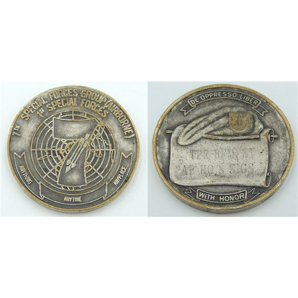 #3 NAMED US AIRBORNE SPECIAL FORCES CHALLENGE COIN