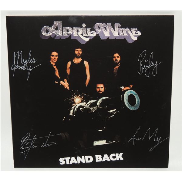 #8  SIGNED VINYL RECORDAPRIL WINE STAND BACK