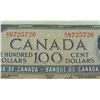 Image 2 : #19 1954 CANADA $100 DOLLAR BILL QE II