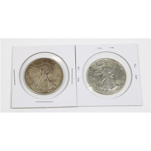 #27 UNITED STATES 1945 HALF DOLLAR SILVER COIN LOT