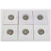 Image 1 : #33 6 UNITED STATES SILVER MERCURY DIMES 1927 1945