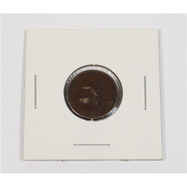 #34 1857 UNITED STATES ONE CENT COIN FLYING EAGLE