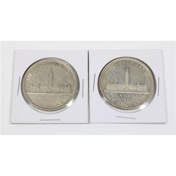 #40 1939 CANADA PARLIAMENT ONE DOLLAR SILVER COIN
