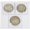 Image 1 : #45 3 1966 CANADA VOYAGUER ONE DOLLAR SILVER COINS