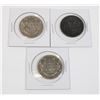 Image 1 : #49 WW2 CANADA 1942 SILVER 50 CENT COIN LOT OF 3