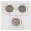 Image 1 : #50 WW2 CANADA 1943 SILVER 50 CENT COIN LOT OF 3