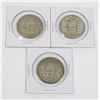 Image 1 : #55 1957 CANADA 1952 SILVER 50 CENT COIN LOT OF 3