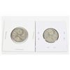 Image 1 : #77 1950 1951 CANADA 25 CENTS SILVER QUARTER COINS