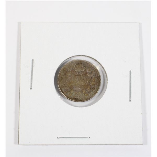 #96 WW1 1916 CANADA 10 CENTS SILVER COIN DIME