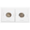 Image 1 : #97 LOT OF 2 1919 CANADA 10 CENTS SILVER COIN DIME